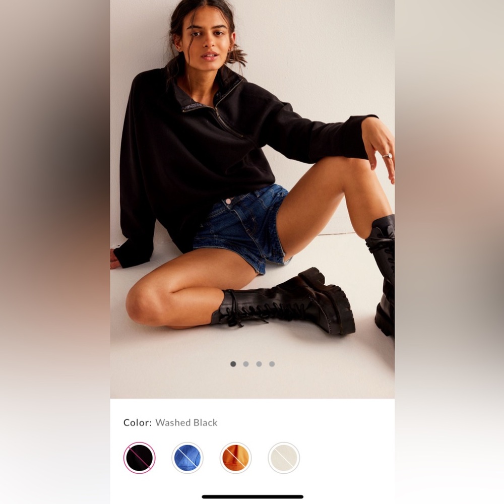 FREE PEOPLE - JUST A GAME HALF-ZIP